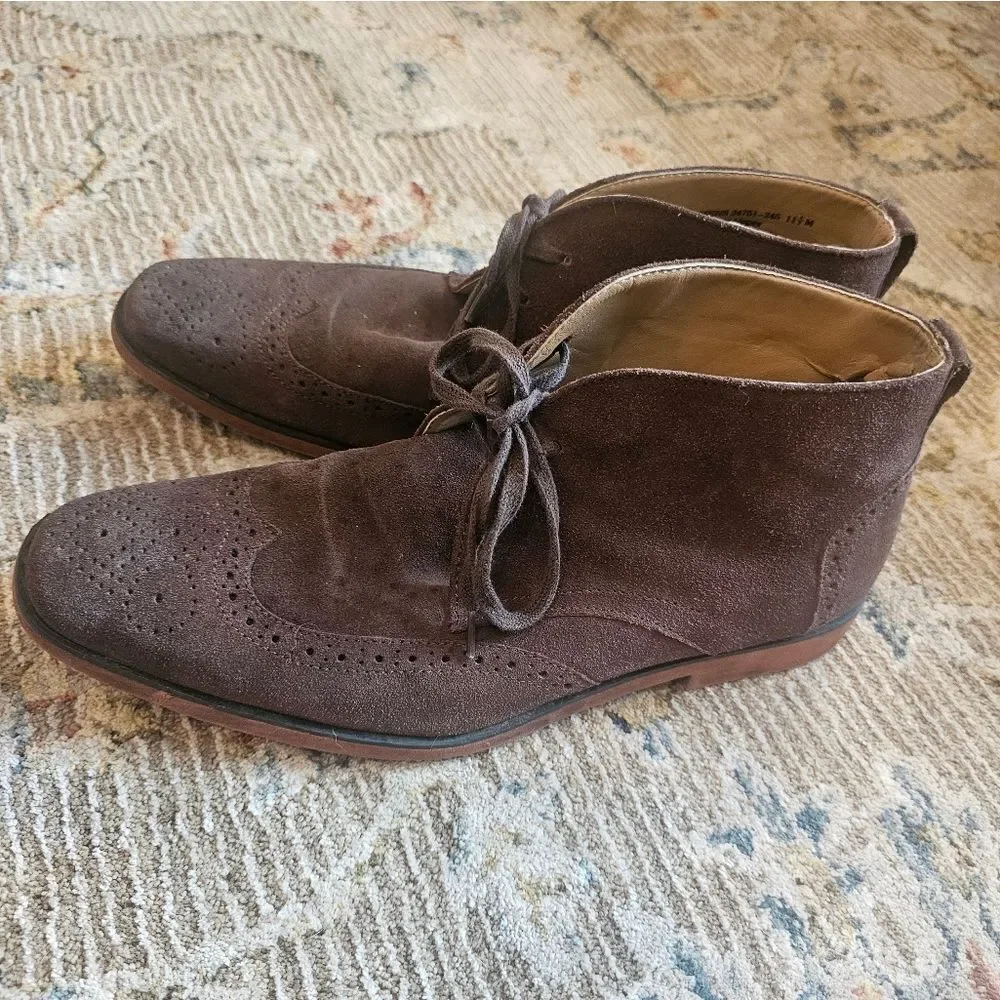 Stacy Adams brown leather boots sz 11.5,excellent condition